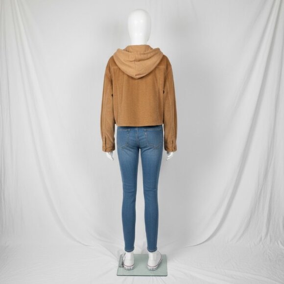 American Eagle Women's Corduroy Hooded Utility Jacket XL - Picture 4 of 16